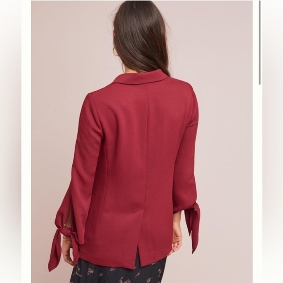 Anthropologie Cartonnier Tied Sleeve Blazer Sz 4 - Picture 3 of 14